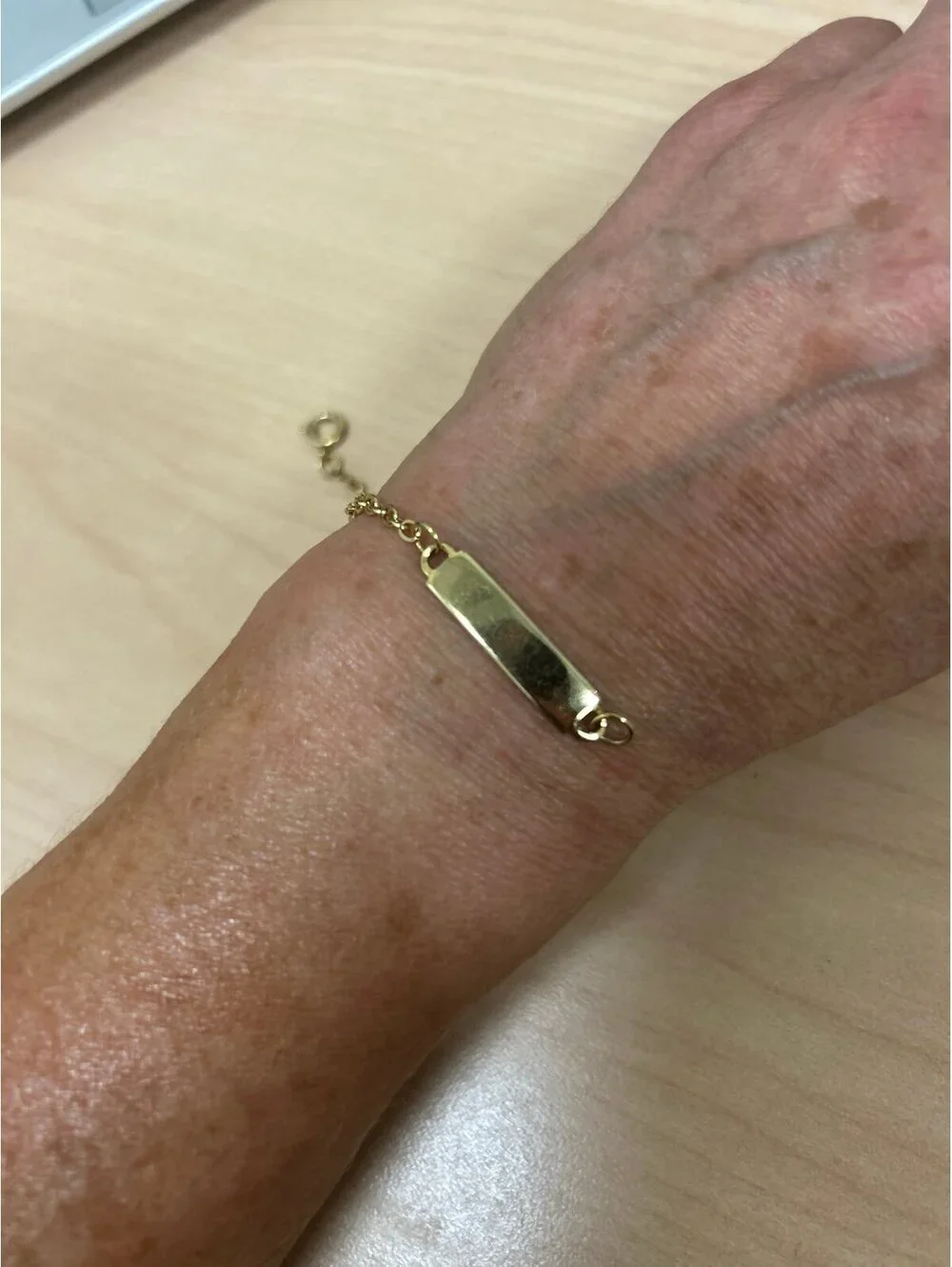 Sweet Gold Tone Baby/ Infant Chain Bracelet